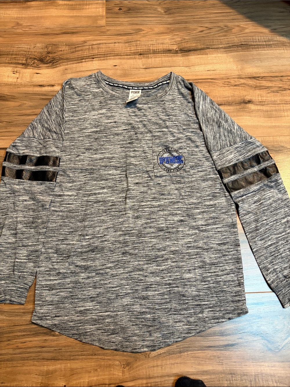 PINK Victoria's Secret Heather Gray Long Sleeve Top